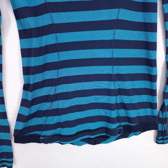 Lululemon Base Runner Shirt Women’s 6 Striped Pullover Long Sleeve Lightweight - Picture 4 of 11